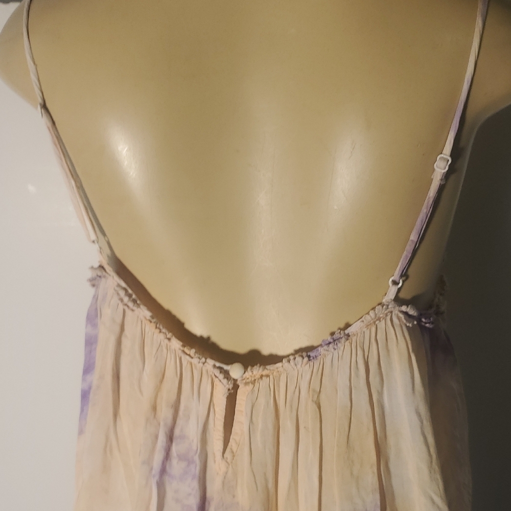 Anthropologie Women's Tie-Dye Nightgown Lace Dress Size M - Picture 9 of 14